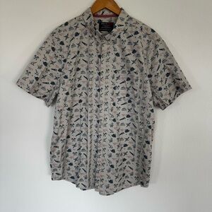 TROLL CO AOP Button Down Shirt Size 2XL